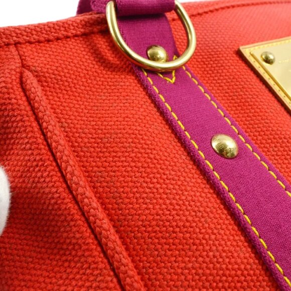 Louis Vuitton Red Purple Antigua Cabas MM Tote Bag M40034 SP0045 182610 - Picture 2 of 11